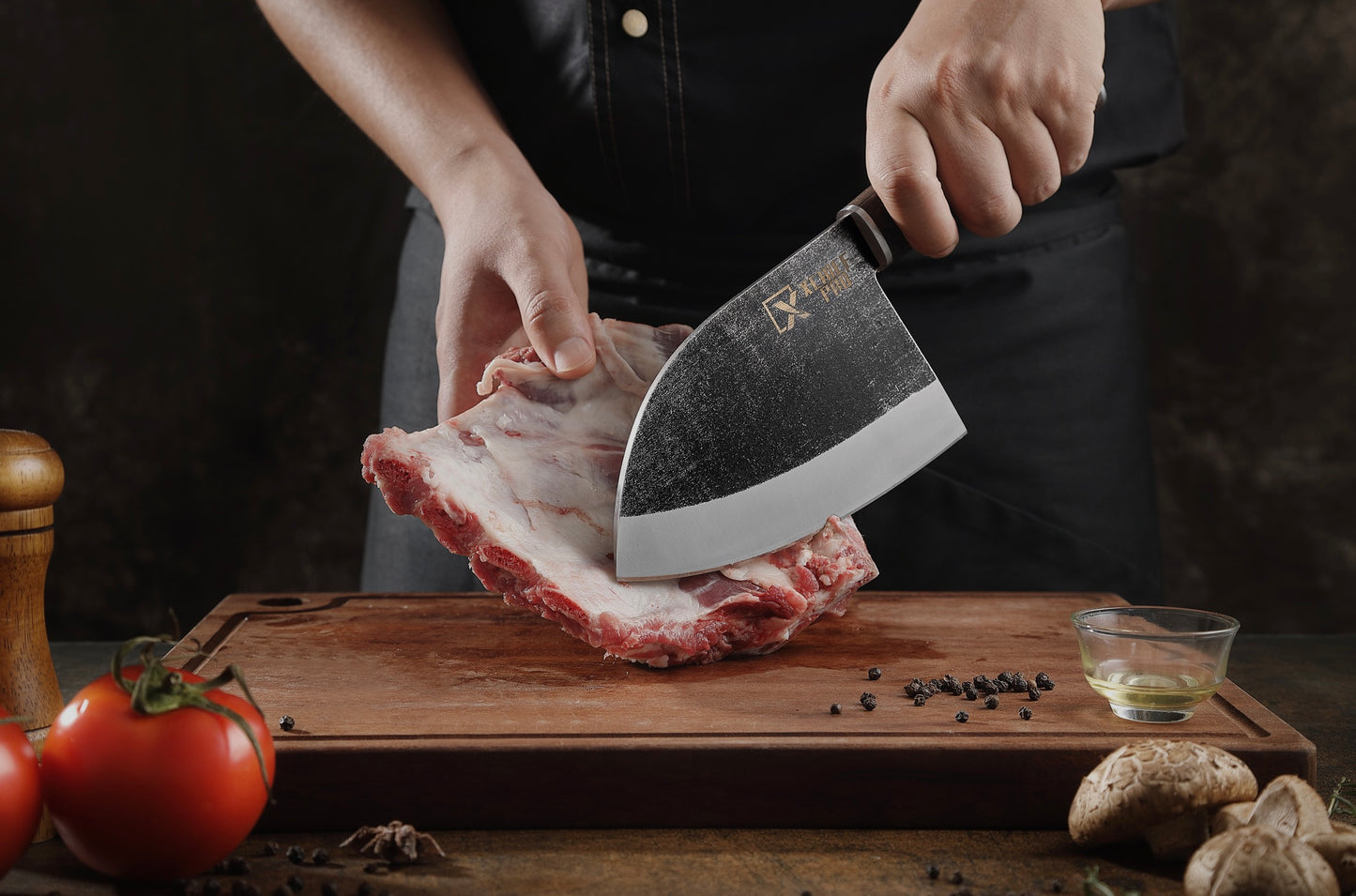 Xchief Pro 6.6'' Meat Cleaver - Serbian Chef Knife, Sharp Butcher Knife for Meat Cutting, Japanese High-Carbon Kitchen Chopping Knife for BBQ, Gift Idea, Cooking Knife with Premium Gift Box