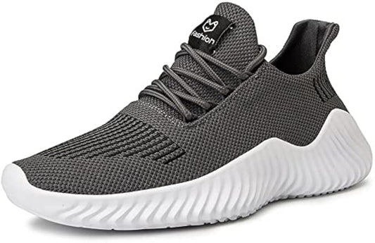 Men's Comfort Orthopedic Shoes, Stretch Knit Upper Thick Outsole Black, White, Gray, Size #7-13