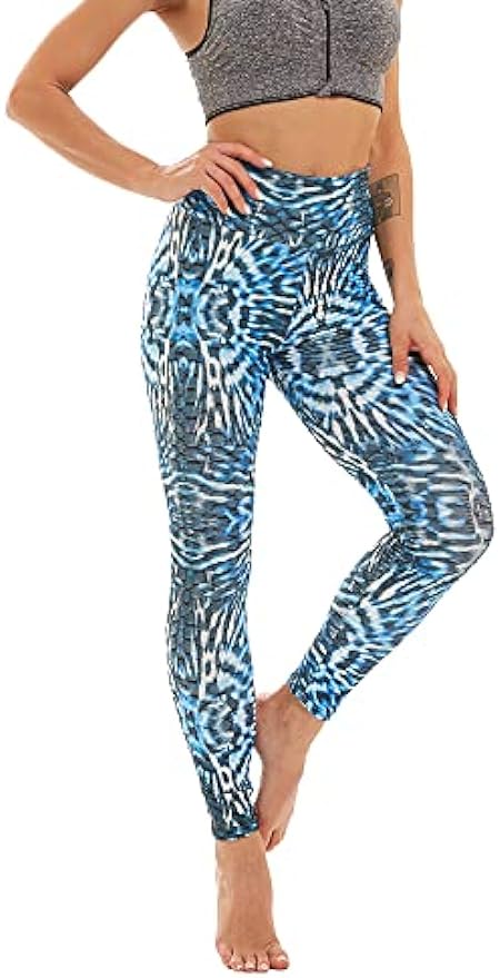 Women's Tie Dye High Waist Butt Lift Yoga Pants Printed Sweatpants Workout Sports Leggings