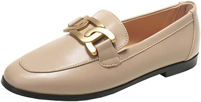 Stratuxx Kaze Loafers Women's Slip-on, Beanie Shoes, Flat Shoes, Women's British Style Small Leather Shoes