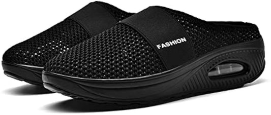 Stratuxx Kaze Womens Diabetic Orthopedic Walking Shoes Mesh Upper Real Air Cushion Slipper Summer Beach Shoes Washable Slipper