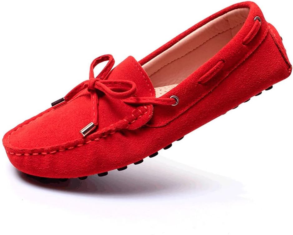 Stratuxx Kaze Women's Penny Loafers Driving Moccasins Comfort Boat Shoes Cow Suede Casual Slip-On Loafers