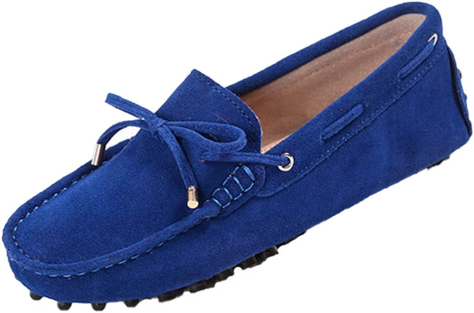 Stratuxx Kaze Women's Penny Loafers Driving Moccasins Comfort Boat Shoes Cow Suede Casual Slip-On Loafers