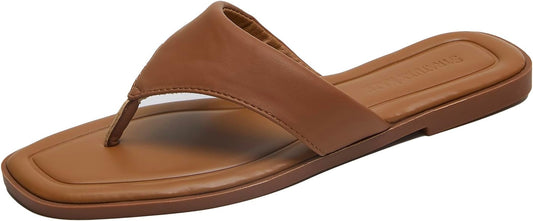 Stratuxx Kaze - Sandalias planas cómodas para mujer, sandalias de verano