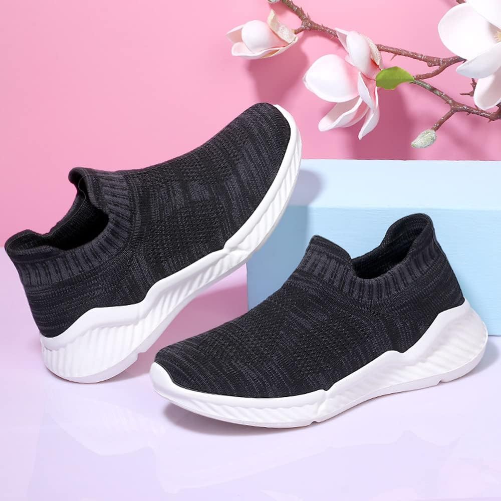 Stratuxx Kaze Womens Walking Shoes Sock Sneakers Daily Shoes Slip-on Lightweight Comfortable Breathable,Athletic Walking Shoes Casual Mesh-Comfortable Work Sneakers, Eco-Friendly Shoes