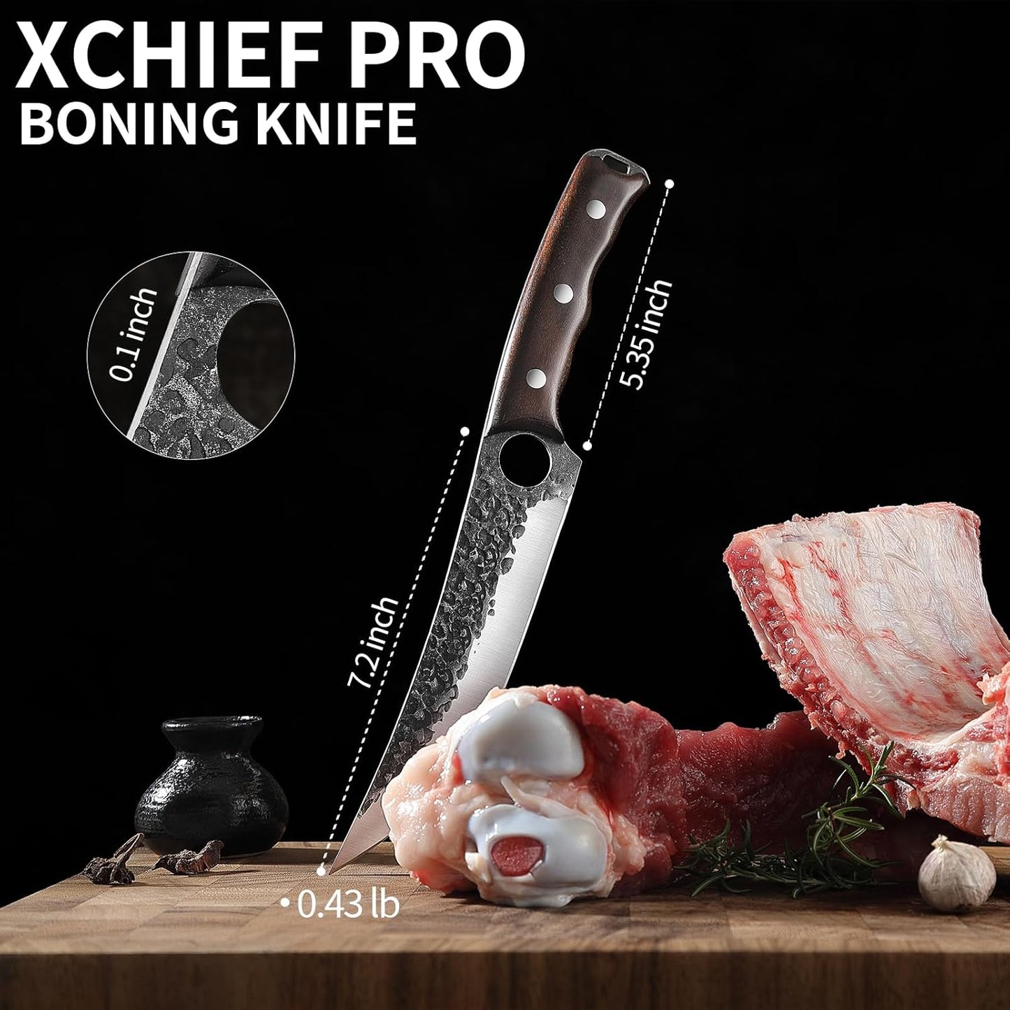 xchief pro 8.35'' Kiritsuke Chef Knife - Sharp Kitchen Knife for Meat Cutting, Japanese High-Carbon Steel Cooking Knife, Full Tang Design Butcher Knife, Kitchen Gadgets with Premium Gift Box