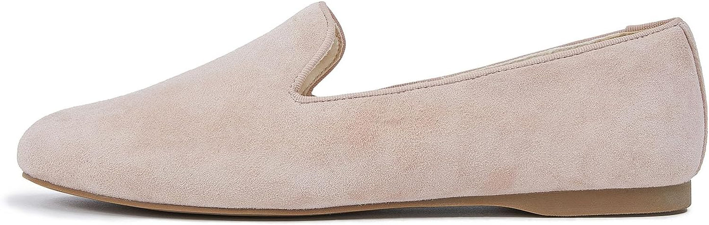 Stratuxx Kaze Women's Suede Slip-On Loafers Comfortable Round Toe Memory Foam Loafer Flat Size 6-10