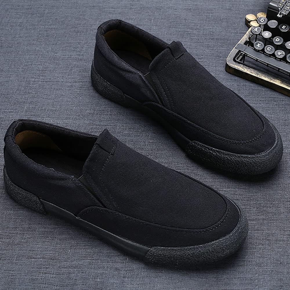 Men's Casual Slip-on Loafers Fashion Sneaker Canvas Breathable Walking Shoes