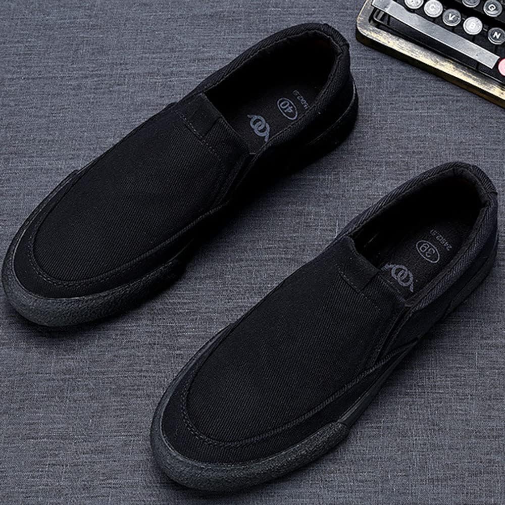 Men's Casual Slip-on Loafers Fashion Sneaker Canvas Breathable Walking Shoes