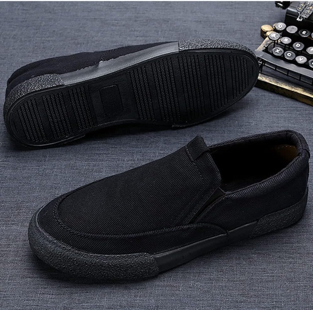 Men's Casual Slip-on Loafers Fashion Sneaker Canvas Breathable Walking Shoes