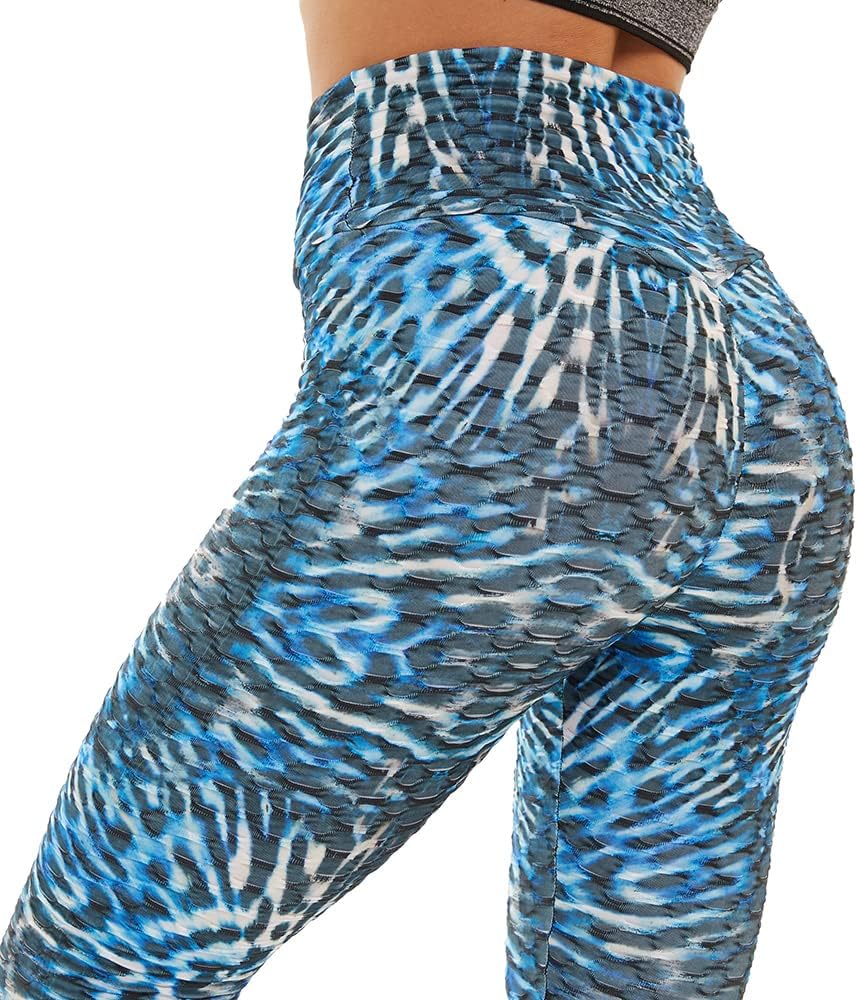 Women's Tie Dye High Waist Butt Lift Yoga Pants Printed Sweatpants Workout Sports Leggings