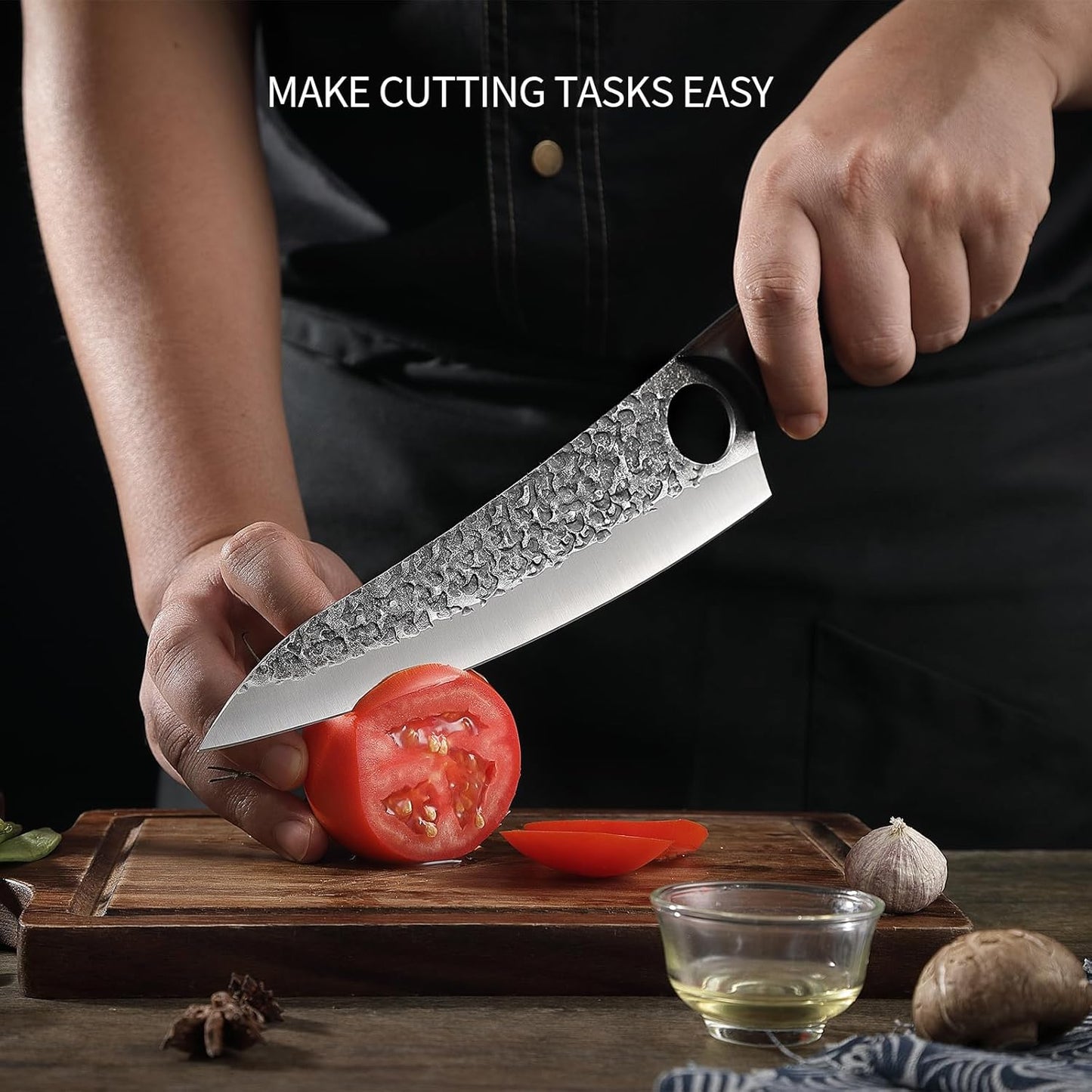 xchief pro 8.15'' Gyutou Chef Knife - Sharp Kitchen Knife for Meat Cutting, Japanese High-Carbon Steel Cooking Knife, Full Tang Design Butcher Knife, Kitchen Gadgets with Premium Gift Box