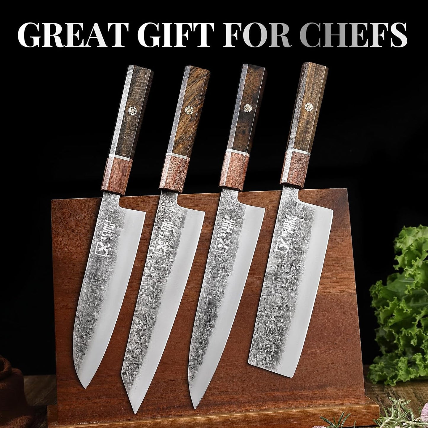 Xchief pro 8'' Japan Gyutou Chef Knife - Sharp Kitchen Knife for Meat Cutting, Japanese High-Carbon Steel Cooking Knife, Vegetable Knife, Gift for Mom or Dad, Kitchen Gadgets with Premium Gift Box